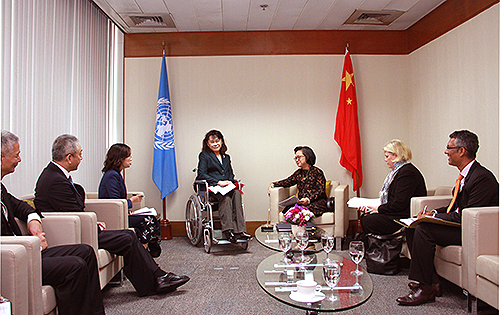 圖為會見現(xiàn)場